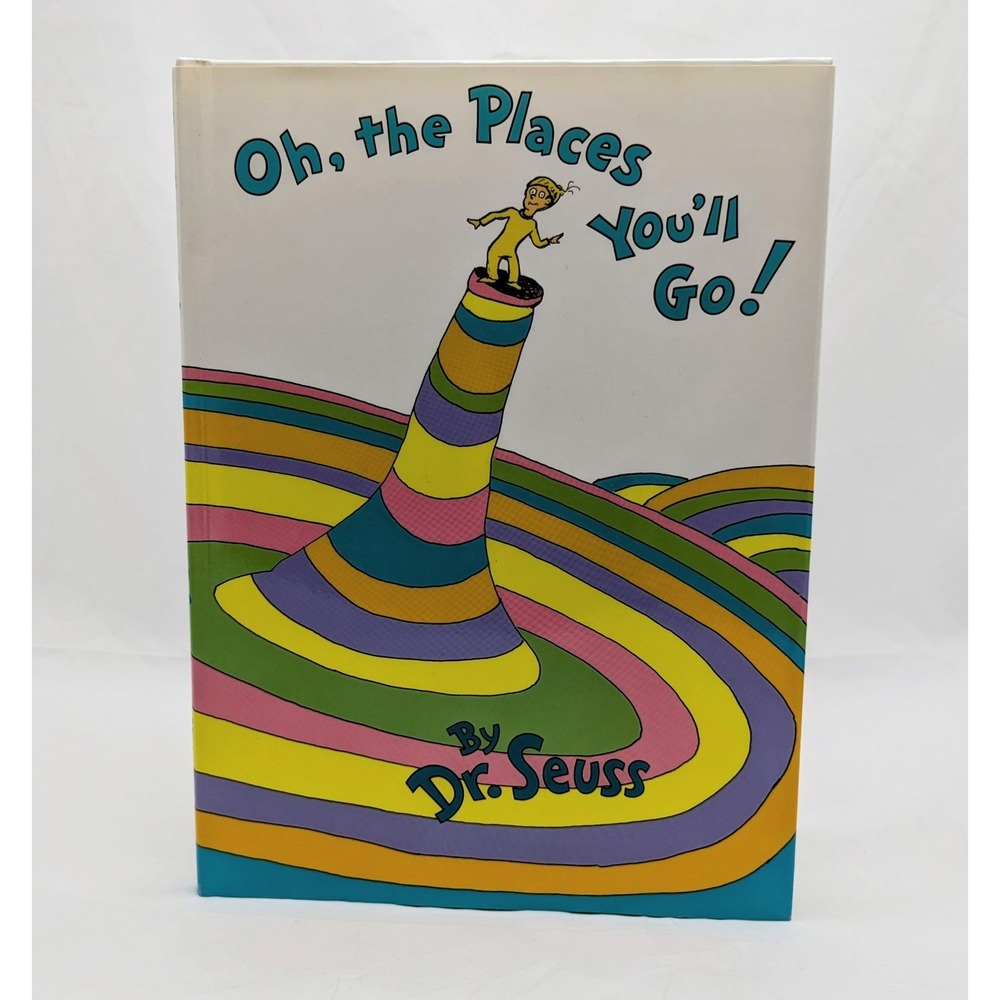 1990 Random House Dr. Seuss Oh, The Places You'll Go! With Dust Jacket